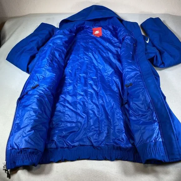 NIKE SOCHI 2014 Olympics  Women’s   Hooded Blue Winter Coat  Sz XL - Picture 8 of 16